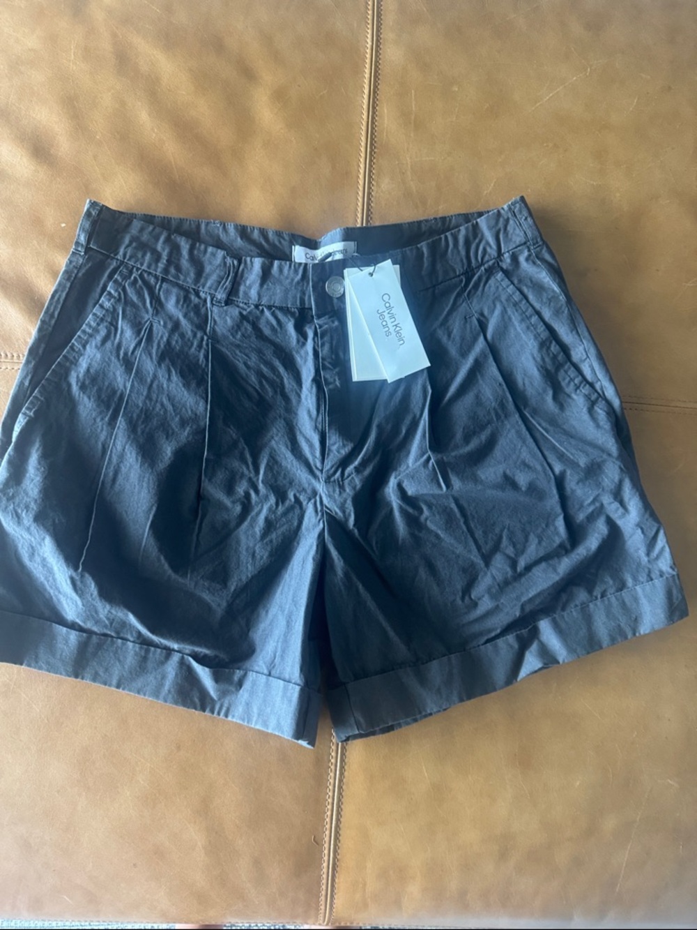 Calvin Klein Women’s Black Pleated Shorts